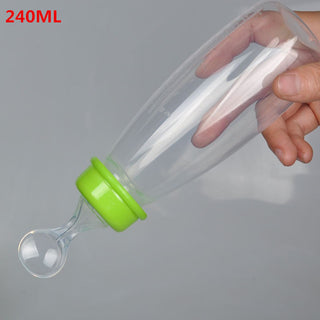 Silicone Baby Bottle With Spoon 240ML