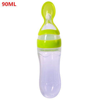 Silicone Baby Bottle With Spoon 90ML