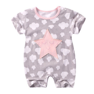 Organic Cartoon Star Baby Summer Bodysuit