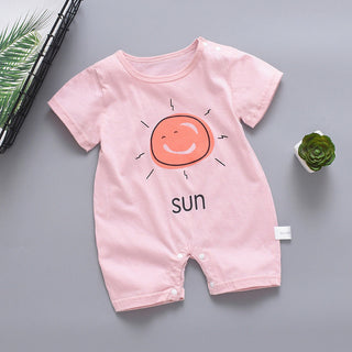 Organic Cartoon Sun Baby Summer Bodysuit