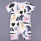 Organic Cartoon Unicorn Baby Summer Bodysuit