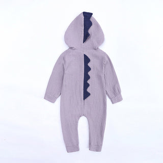 New Born Baby Rompers Dinosaur Purple