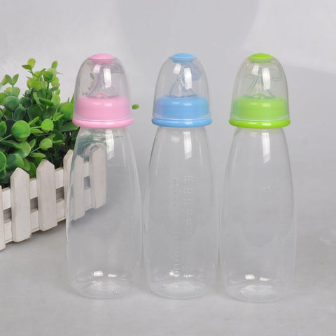 Silicone Baby Bottle With Spoon 240ML