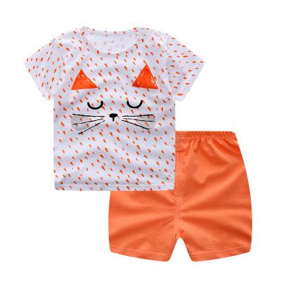 Organic Baby Boy T-shirt + Shorts - Kitty Bundle