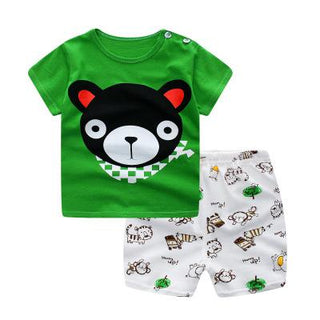 Organic Baby Boy T-shirt + Shorts - Teddy Bundle