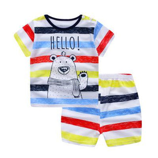 Organic Baby Boy T-shirt + Shorts - Hello Bundle