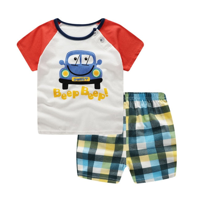 Organic Baby Boy T-shirt + Shorts - BeepBeep Bundle