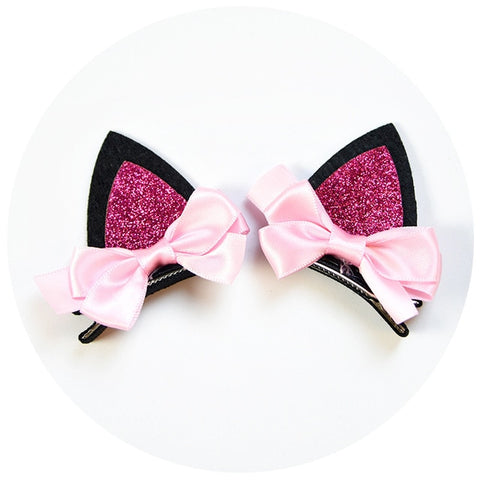 Cute Hair Clips For Girls Cat Ears - 2pcs/Set